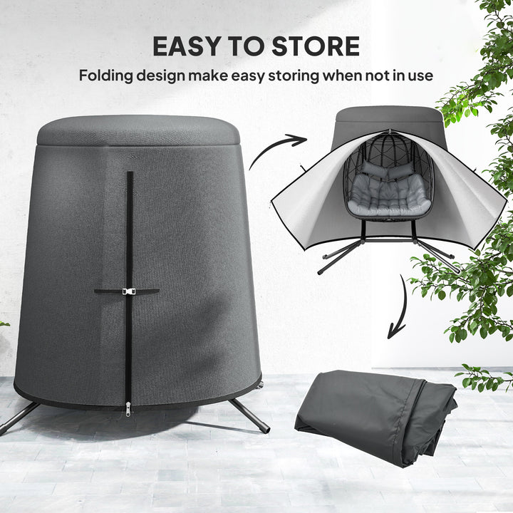 196 x 230 cm Hanging Egg Chair Protective Cover - Grey