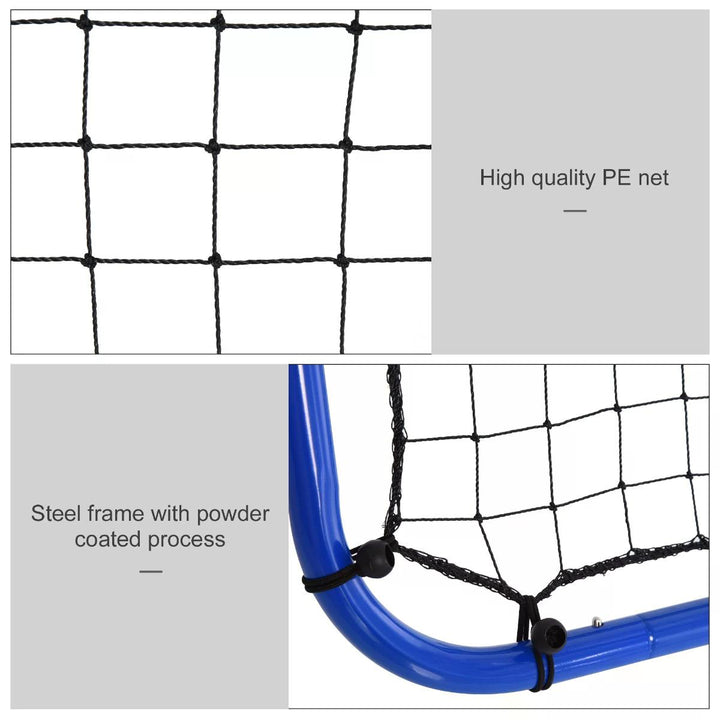 HOMCOM PE Mesh Double-Sided Outdoor Rebounder Net Blue | Aosom UK