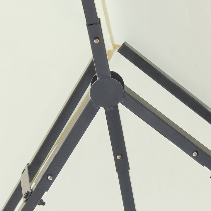 MCL 4x3m Gazebo with Curtains, Double Roof Outdoor Shelter for Garden, Solid Steel Frame, Perfect for Lawn & Deck, Beige