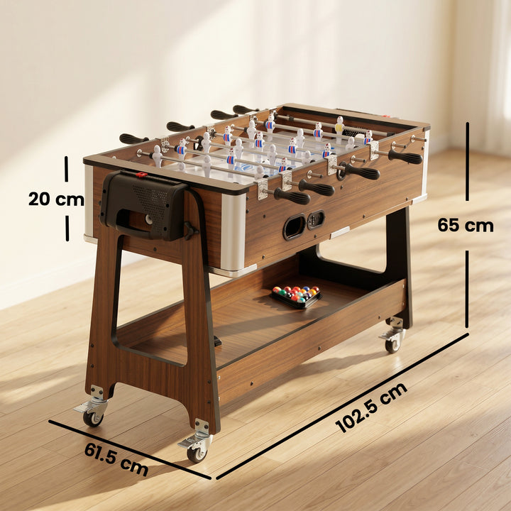 3 in 1 Multi Game Table, 3.4ft Reversible Air Hockey Pool Football Gam