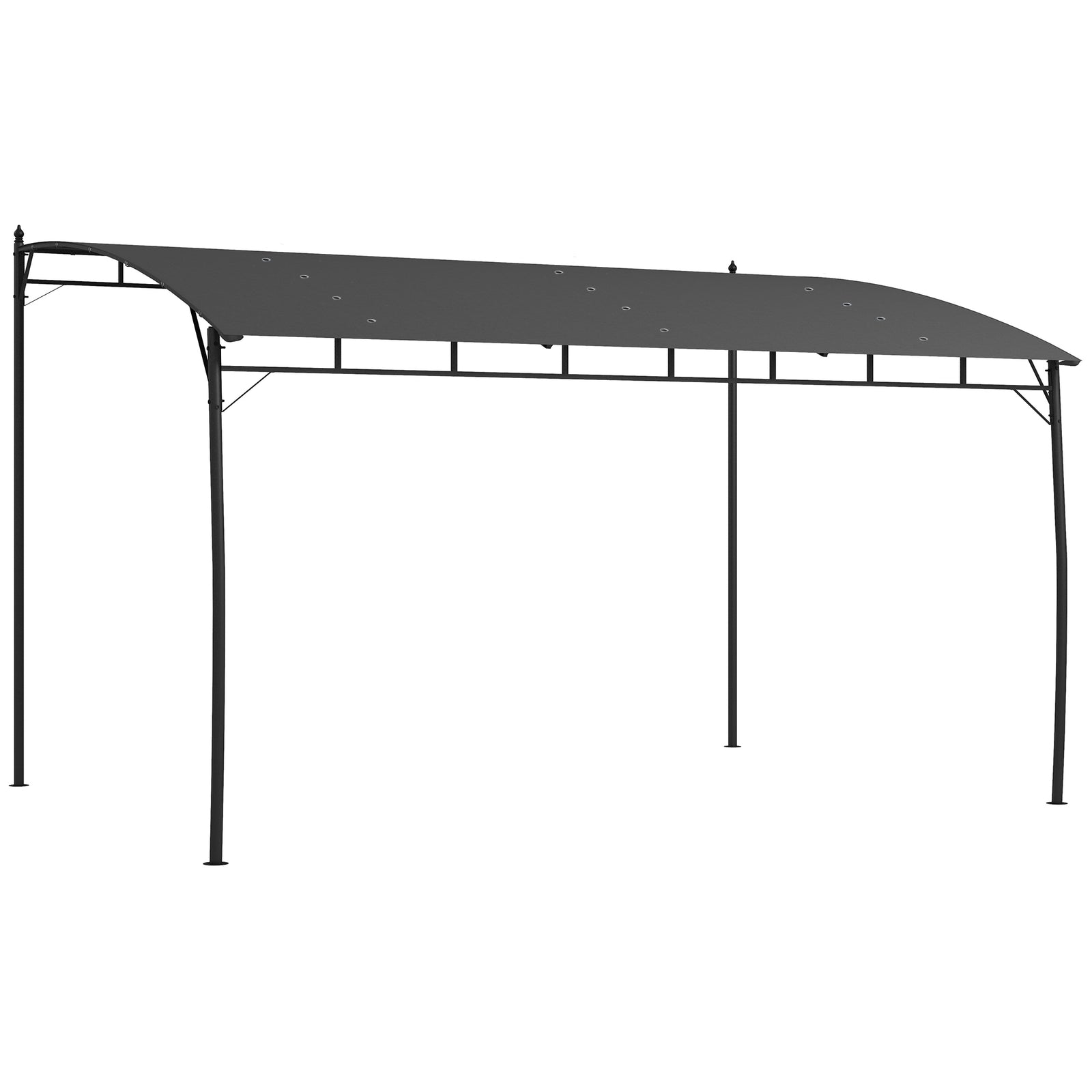3 x 4m Metal Frame Pergola - Grey
