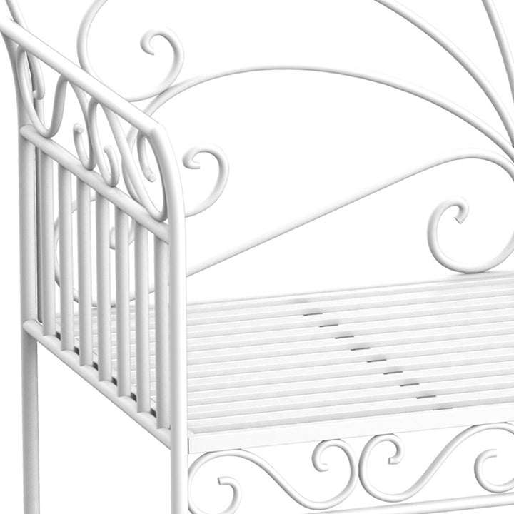 Heavy-Duty Garden Bench-White