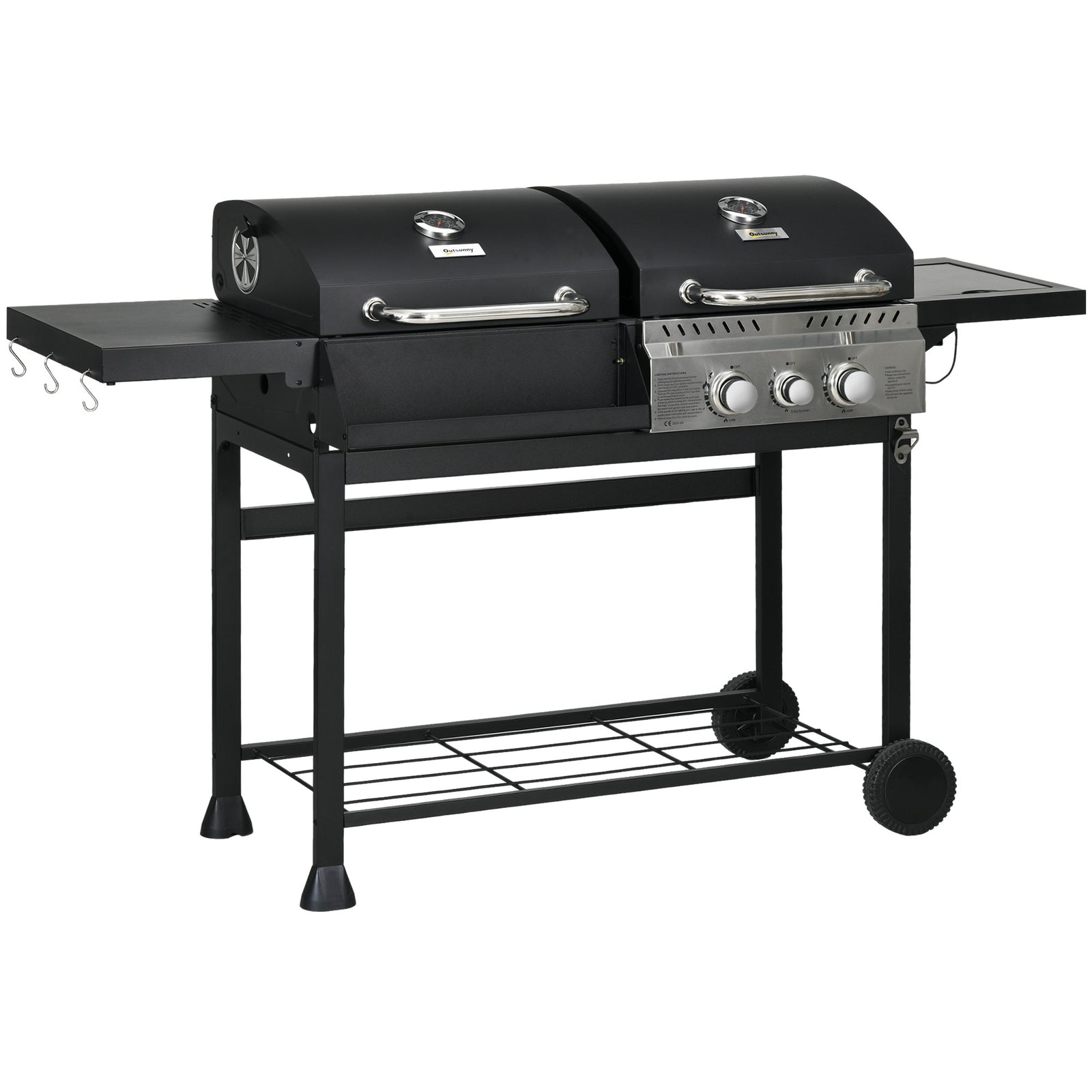 Dual Fuel BBQ Grill - Black