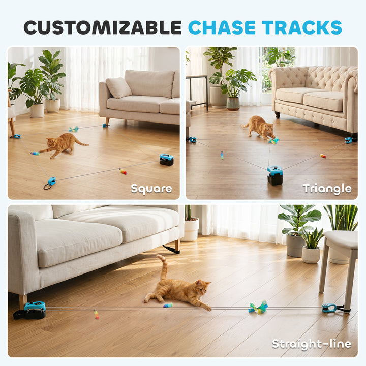 Interactive Cat Toy for Indoor Kittens &amp; Adult with Adjustable Speed, 