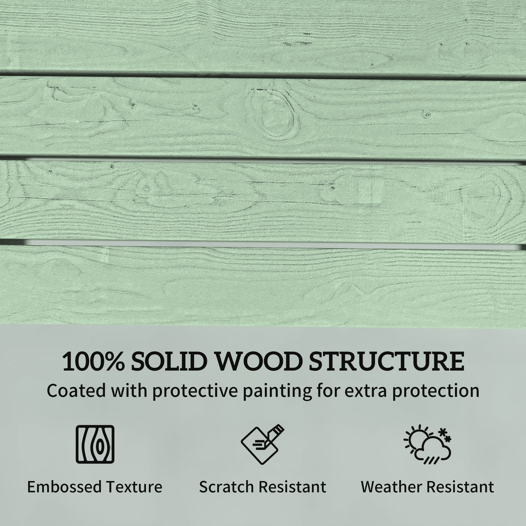Outdoor Garden Loveseat, Embossed Wooden Jack and Jill Garden Seat wit