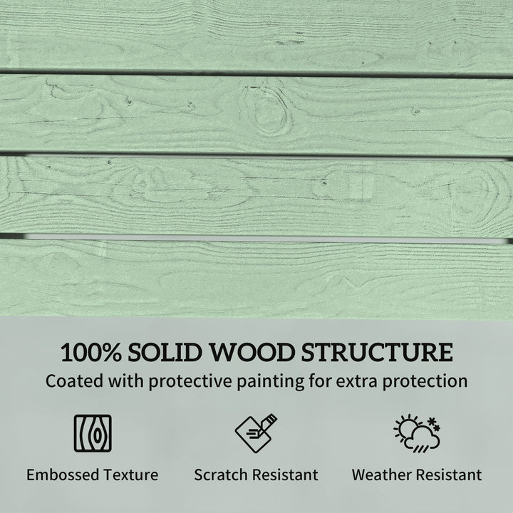 Outdoor Garden Loveseat, Embossed Wooden Jack and Jill Garden Seat wit