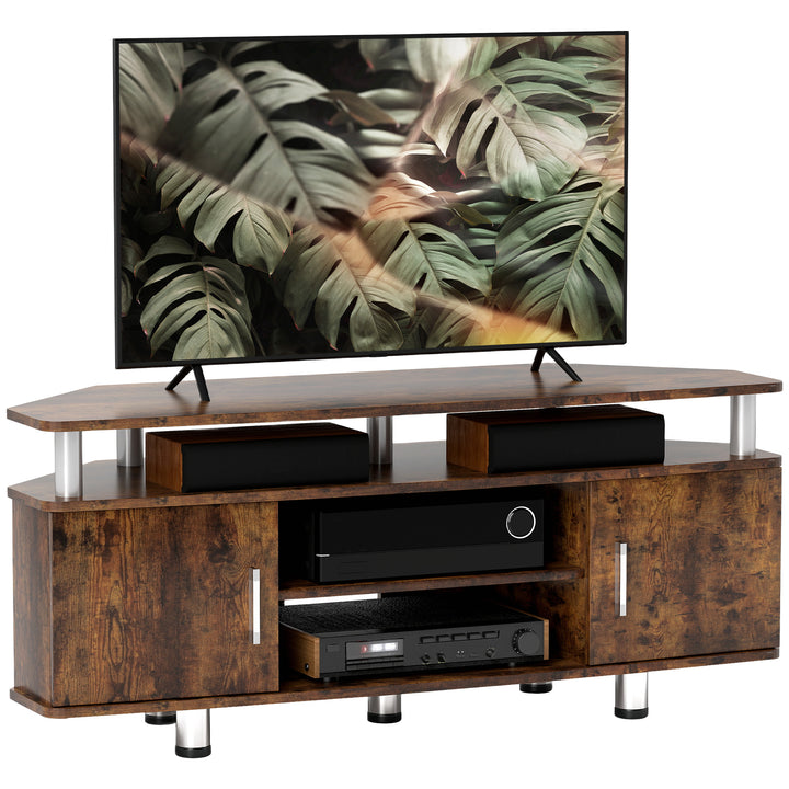 TV Unit Cabinet for TVs up to 55 Inches with Storage Shelves and Cupbo