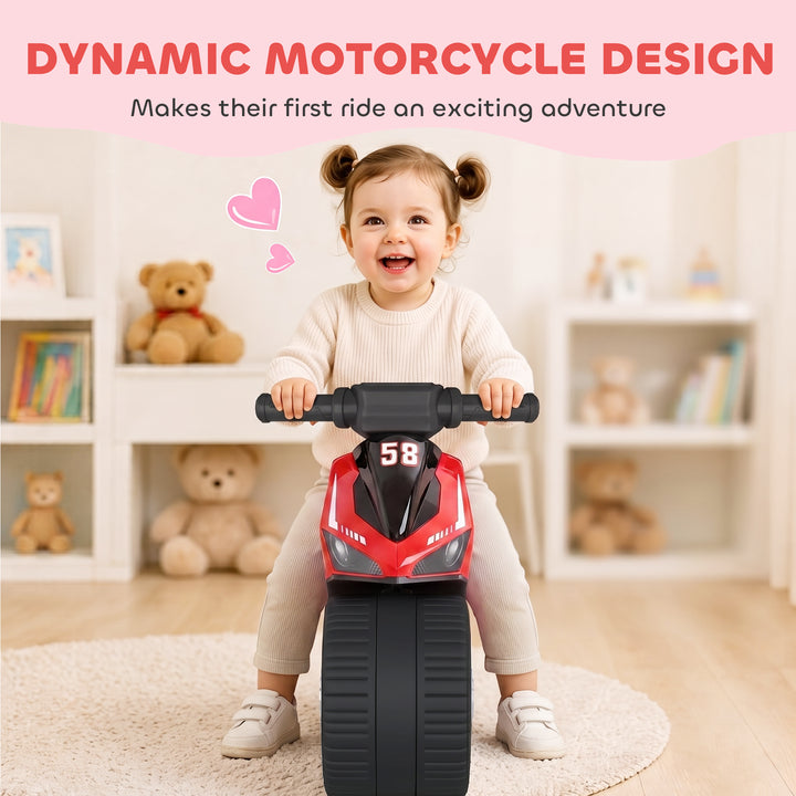 Balance Bike with Music Extra-Wide Wheels Toddler Bike for Boys Girls 