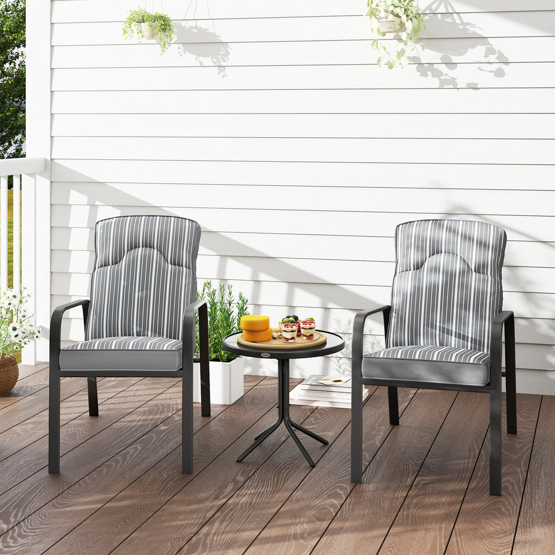 Three-Piece Reclining Chair Set - Grey