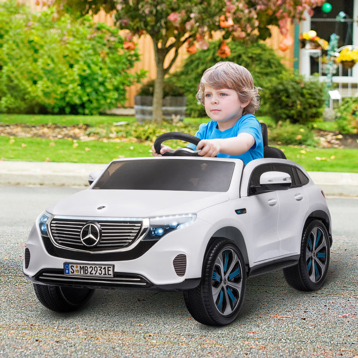 HOMCOM Benz EQC 400 12V Electric Ride On Kids Car Toy with Remote Control, Realistic Features, Black