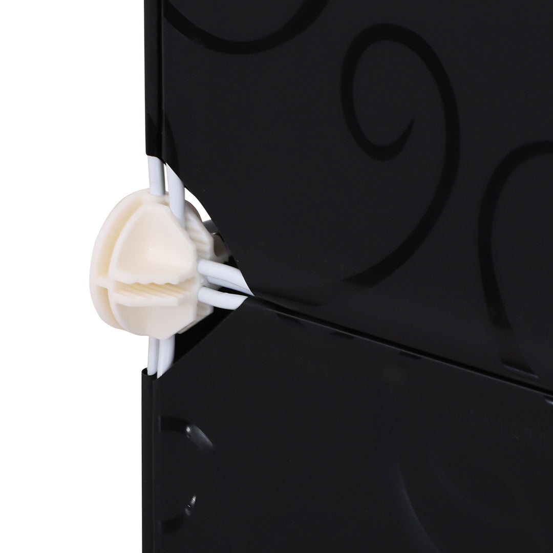 MCL Portable Wardrobe for Bedroom, 12 Cube Closet with 2 Hanging Rails, Modular Storage Cabinet, Plastic Armoire for Space Saving, White and Black