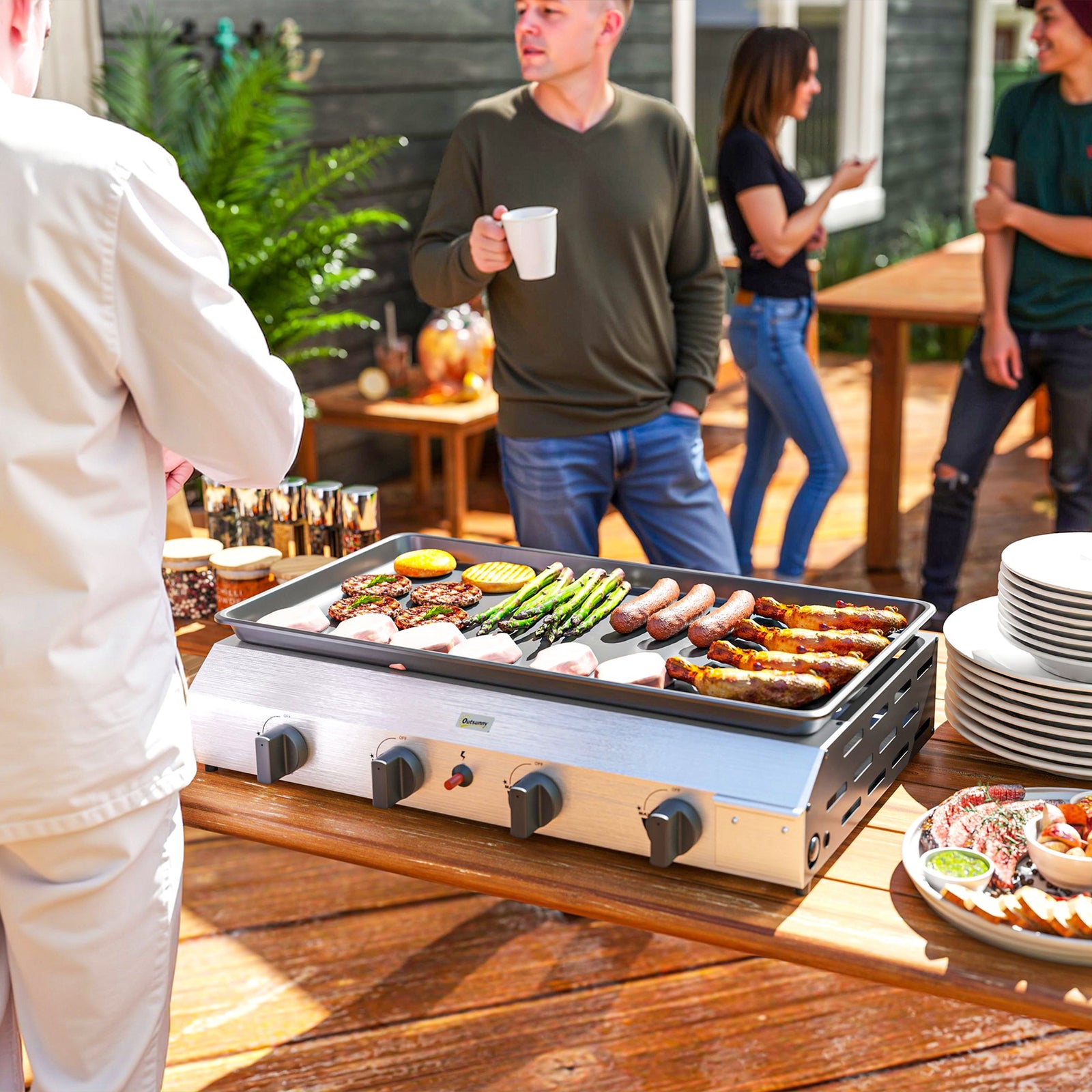 Four Burner Portable Gas Grill