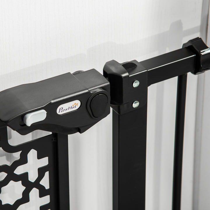 74-80 cm Pressure Fit Safety Gate for Doorways and Staircases, Dog Gate, Pet Barrier for Hallways with Auto Close, Double Locking