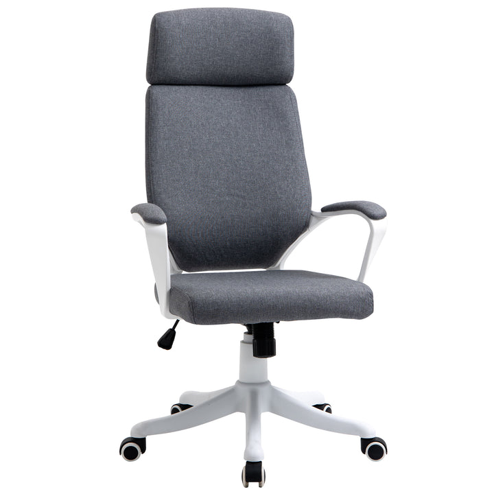 Office Chair, Ergonomic Desk Chair, High Back Study Chair with Headrest and Lumbar Back Support, Adjustable Height for Home and Work, Grey