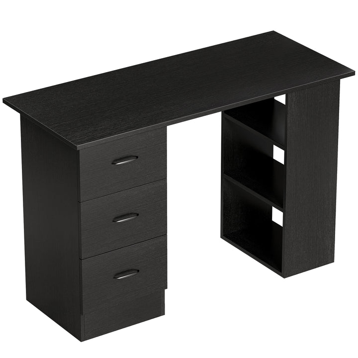 Computer Desk, Writing Table, PC Workstation with 3 Storage Shelves an