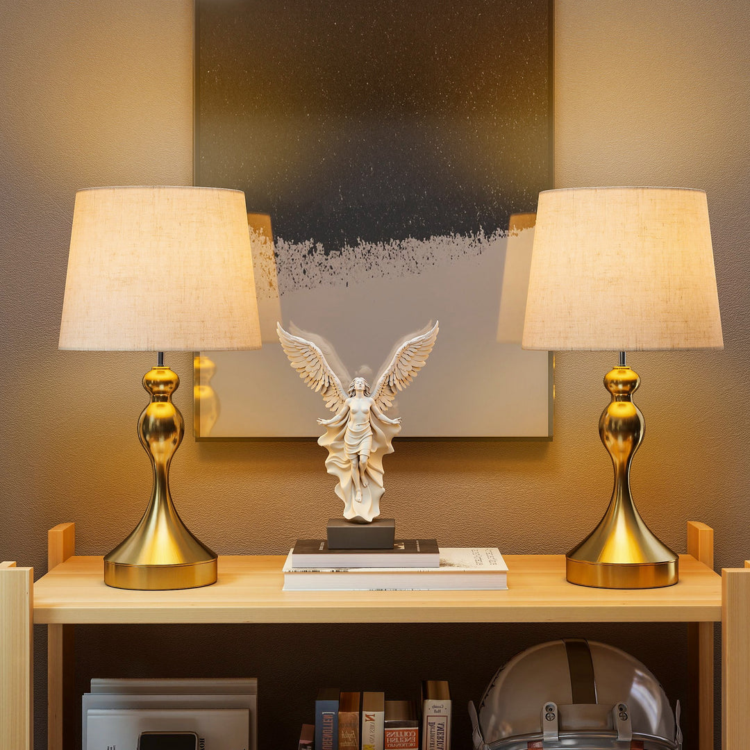 Set of Two Three-Colour Lamps, with USB Ports