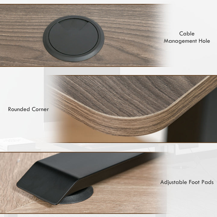 MCL 72-116cm Adjustable Electric Standing Desk, with LED Display - Black