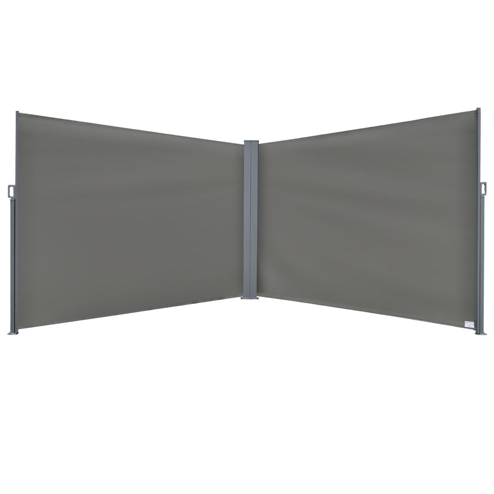 6 x 2m Retractable Sun Side Awning Screen Fence Patio Garden Wall Balcony Screening Panel Outdoor Blind Privacy Divider – Grey