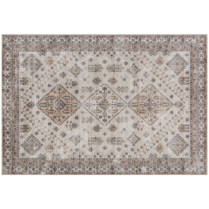 Vintage Area Rug, Non-Slip Washable Rug, Flannel Floor Carpet for Livi