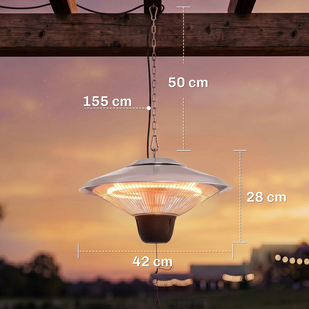 1500W Outdoor Heater Outdoor Ceiling Mounted Aluminium Halogen - view 3