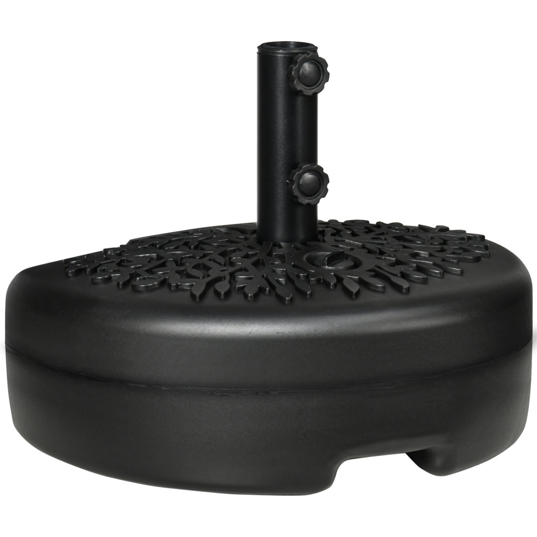 Water/Sand Fillable Half Parasol Umbrella Base - Black