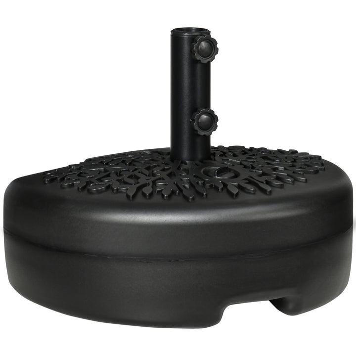 Water/Sand Fillable Half Parasol Umbrella Base - Black