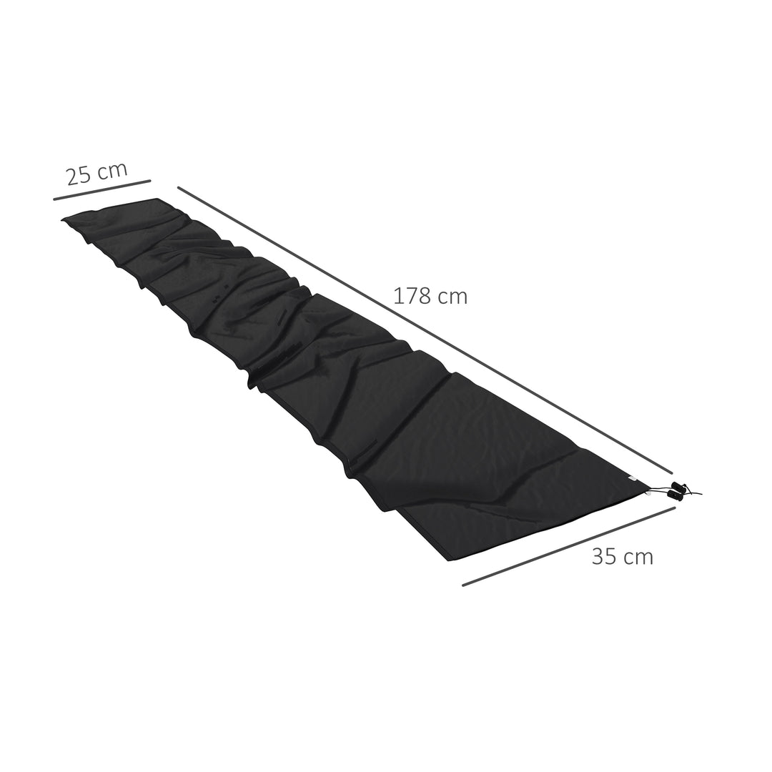 Parasol Cover, Cantilever Umbrella Cover for 2-3.5 m Parasols, 420D Oxford Fabric Banana Umbrella Protector with Zipper for Outdoor Garden, Patio, Black