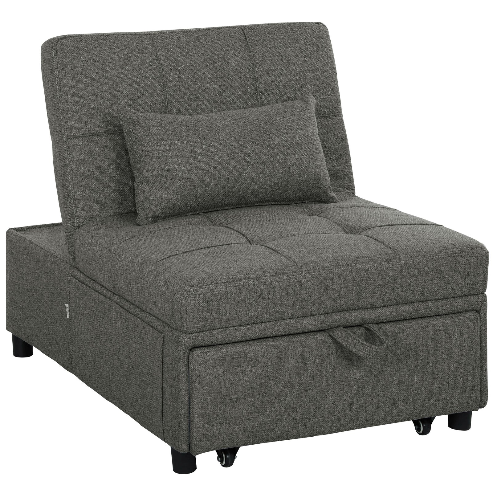 Four-In-One Single Sleeper Chair - Dark Grey