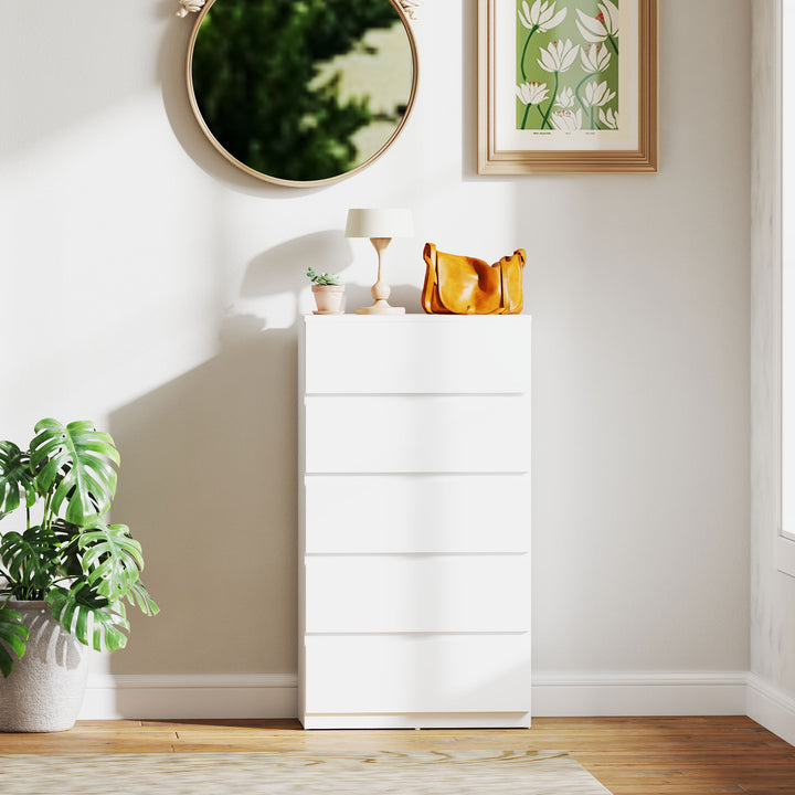 Chest of Drawers, 5-Drawer Storage Cabinets, Modern Dresser, Storage D