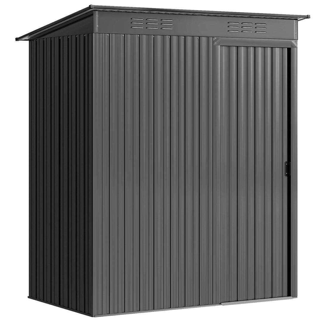 5 x 3.5ft Metal Garden Storage Shed with Effortless Assembly and 2 Pai