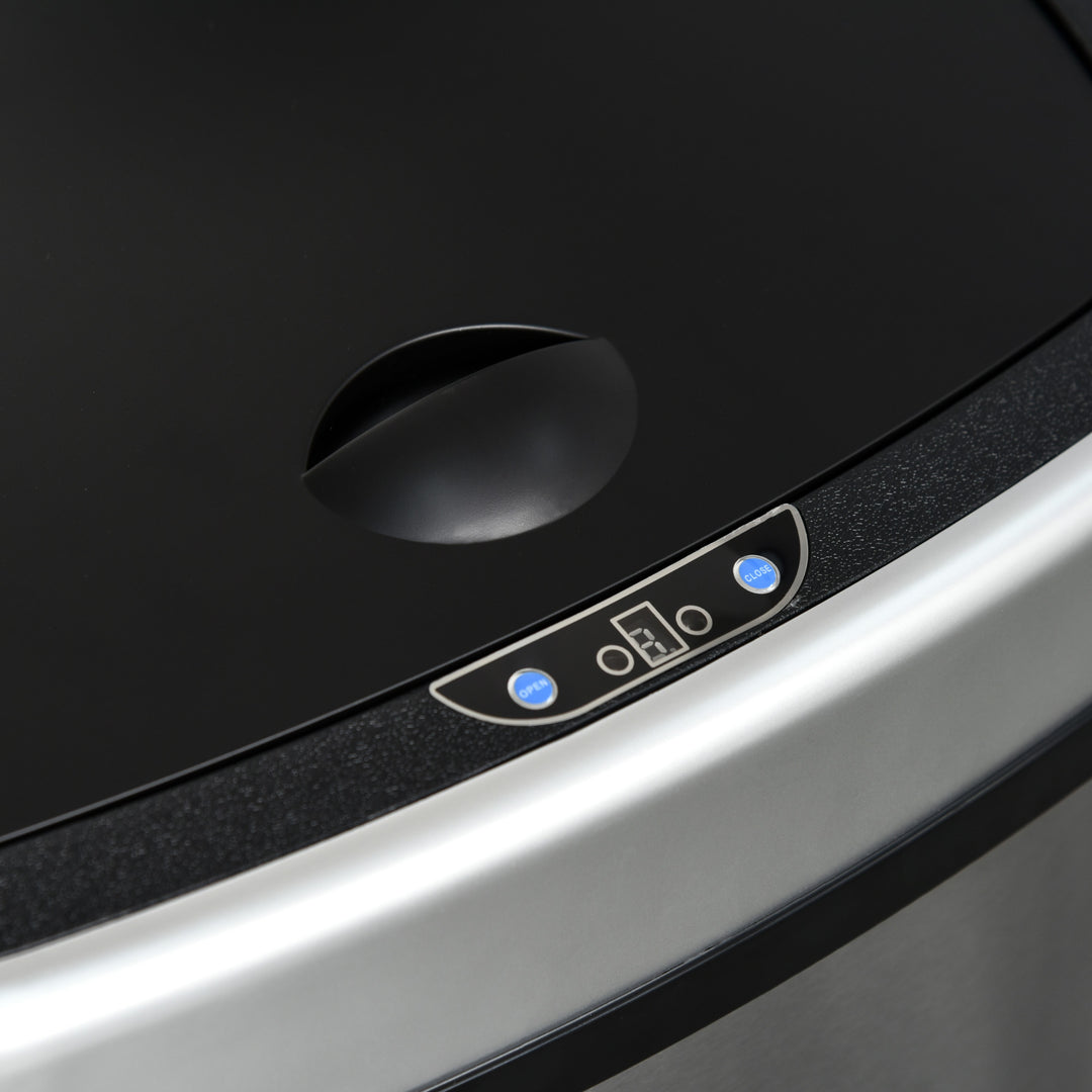 MCL Stainless Steel Kitchen Sensor Dustbin Automatic Touchless Rubbish Garbage Waste Bin 48L Silver