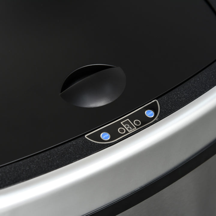 MCL Stainless Steel Kitchen Sensor Dustbin Automatic Touchless Rubbish Garbage Waste Bin 48L Silver