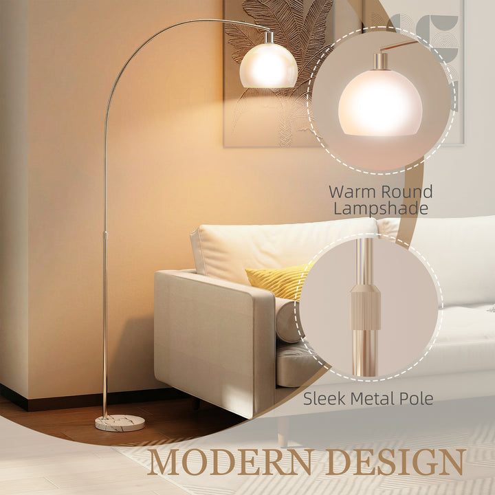 Floor Lamp for Living Room, Modern Standing Lamp with Shade &amp; Foot Swi