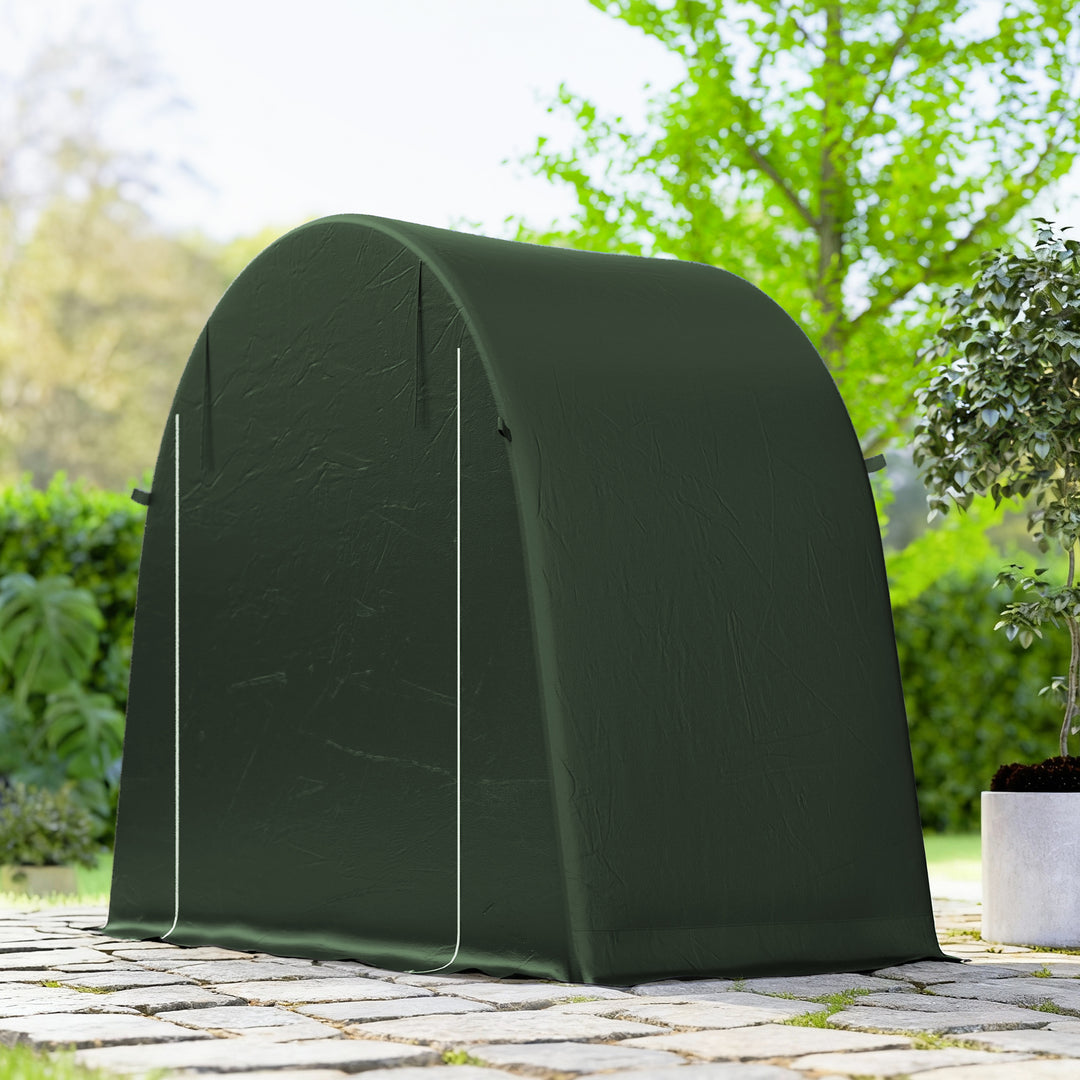8 x 4 ft Garden Storage Tent, Waterproof Bike Tent with Roll-up Zipper Door and Galvanised Metal Frame