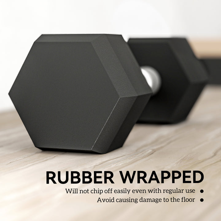 MCL 2x6kg Hex Dumbbells Set Rubber Dumbbells Weight Lifting Equipment Fitness Home Gym