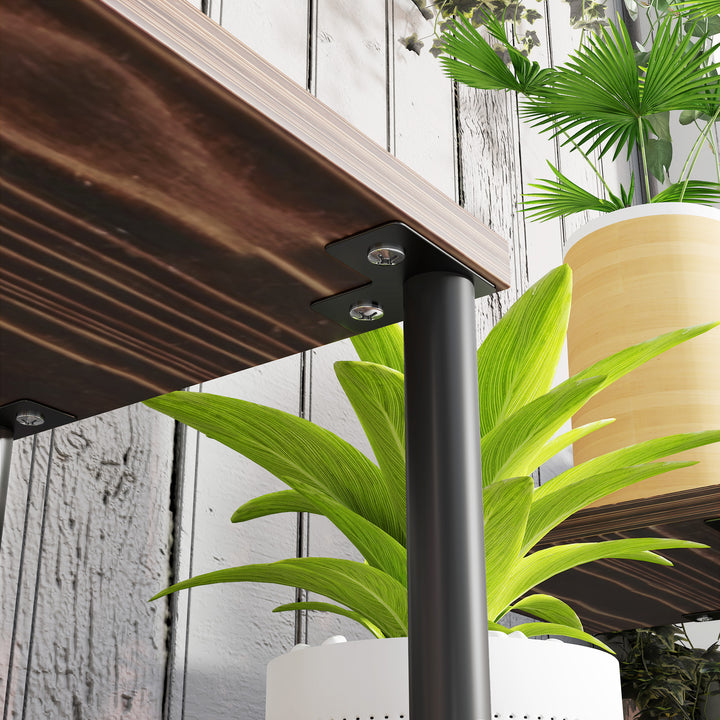 Four-Tier Wooden Shelf Plant Stand