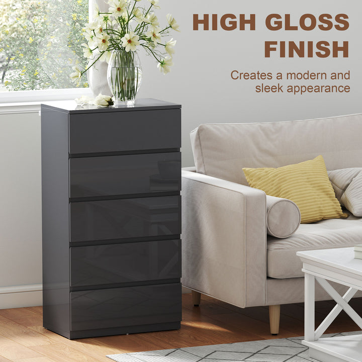 Chest of Drawers, 5-Drawer Storage Cabinets, Modern Dresser, Storage D