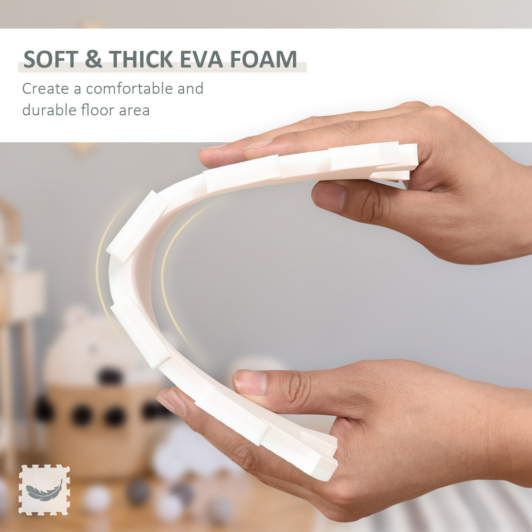 MCL 36Pcs Foldable Baby Foam Play Mat for Kids EVA Soft Jigsaw Floor Tiles Toddler Educational with Alphabet and Numbers Anti-Slip Crawling Learning 31.5 x 31.5