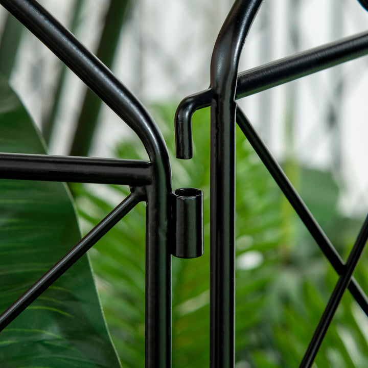 Decorative Garden Fencing, 43in x 11.5ft Outdoor Picket Fence Panels, 4PCs Rustproof Metal Wire Landscape Flower Bed Border Edging Animal Barrier, Black