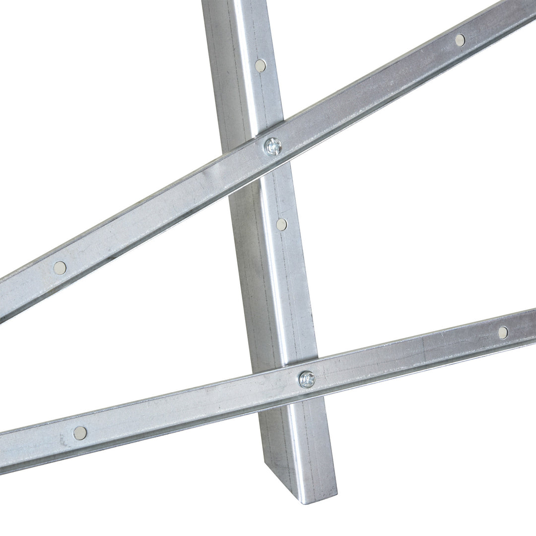 Portable Sawhorse Heavy Duty Steel Adjustable Work Support, Foldable Sawhorse Stand 100 kg Weight Capacity, Silver Tone