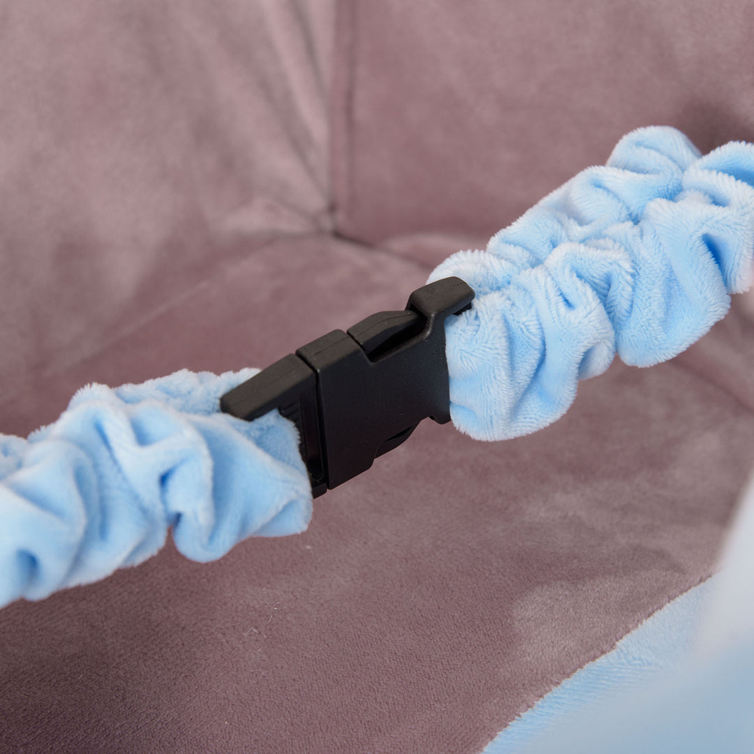 MCL 2 In 1 Plush Baby Ride on Rocking Horse Elephant Rocker with Wheels Wooden Toy for Kids 32 Songs for 18+ Months (Blue)