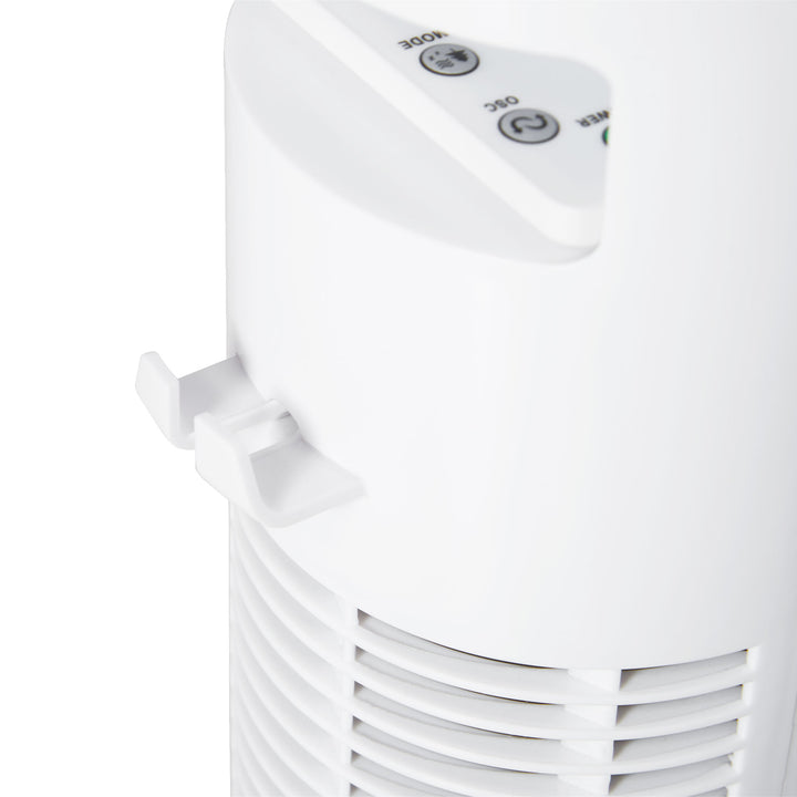 MCL 30'' Freestanding Tower Fan, 3 Speed 3 Mode, 10h Timer, 70 Degree Oscillation, LED Light, 5M Remote Controller, White