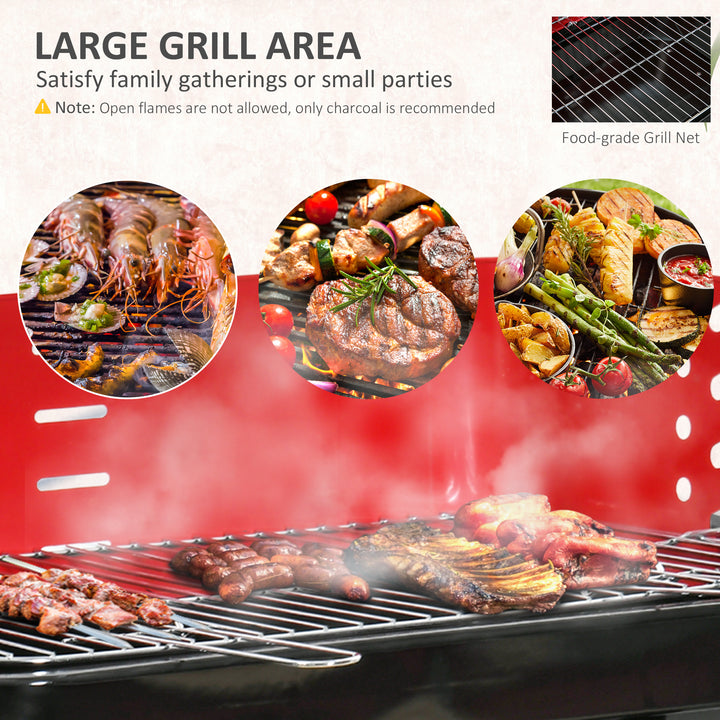 Charcoal Trolley BBQ Barbecue Grill Patio Camping Picnic Garden Party 