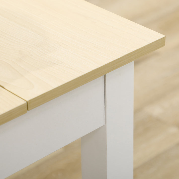 Dining Table for 4 to 6, 120L x 70W x 75Hcm, Modern Kitchen Table with Wood Effect Tabletop, Thick Legs, for Dining Room, Kitchen, Living Room, Oak