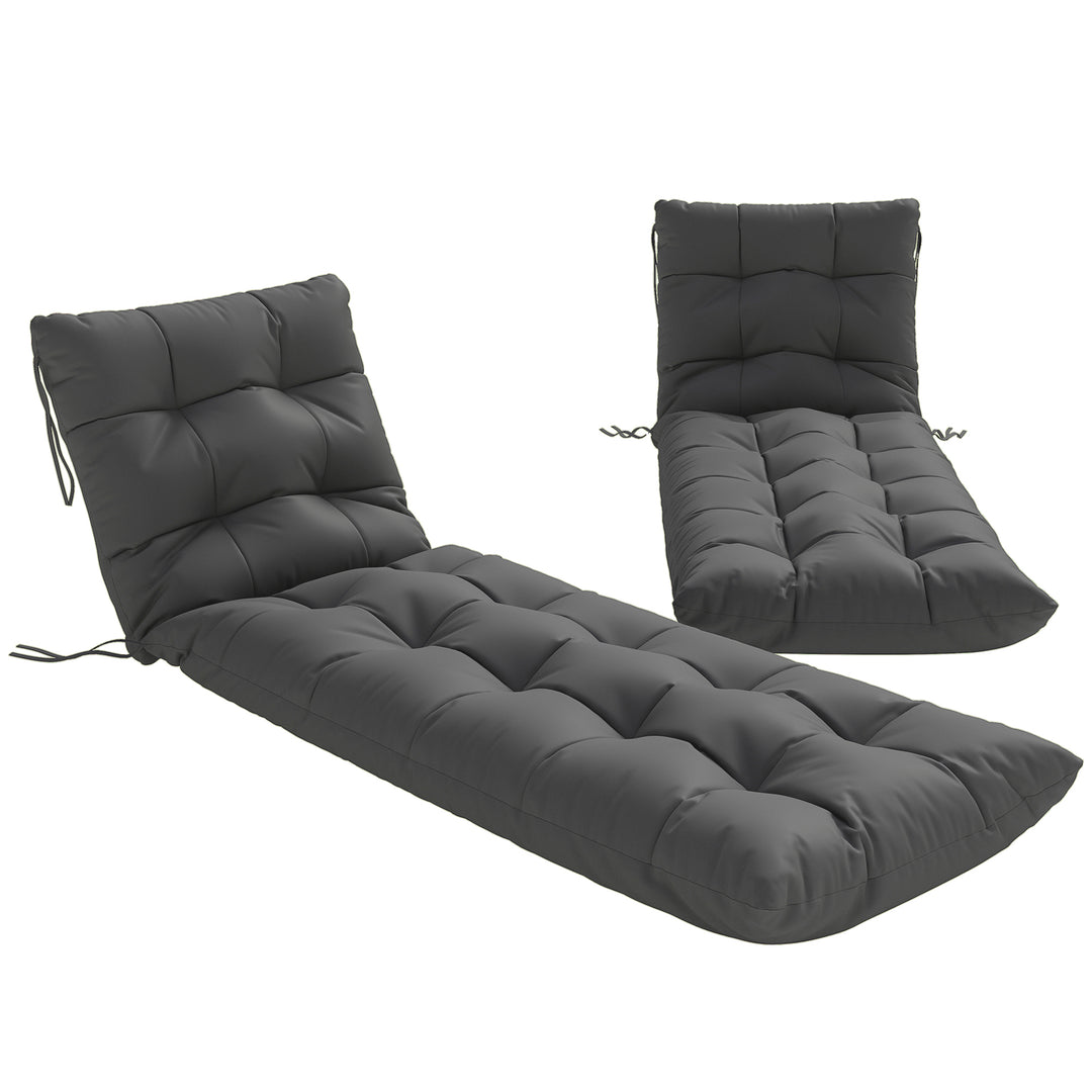 Sun Lounger Cushions Only, Garden Lounge Chair Cushions Set of 2, Sunb