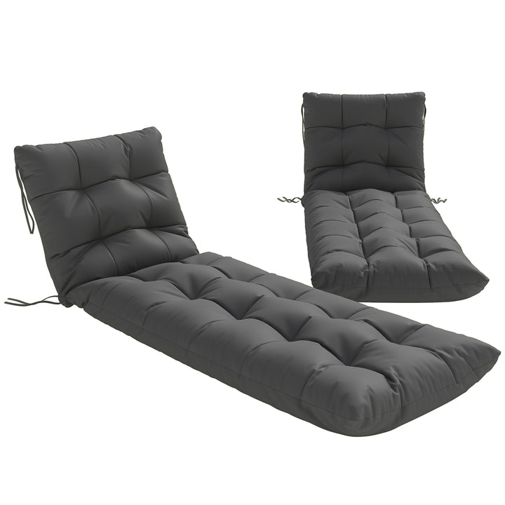 Sun Lounger Cushions Only, Garden Lounge Chair Cushions Set of 2, Sunb