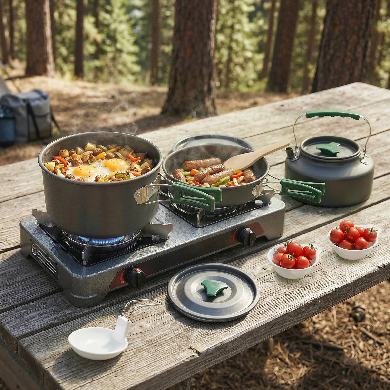 Camping Cookware Set for 2-3 People, Ultralight Aluminium Camping Cook
