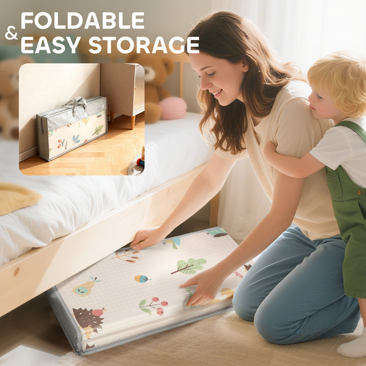 MCL Foldable Baby Play Mat Double-Sided, Reversible Foam Soft Crawling Mat for Toddlers, for Bedroom, Nursery and Playroom