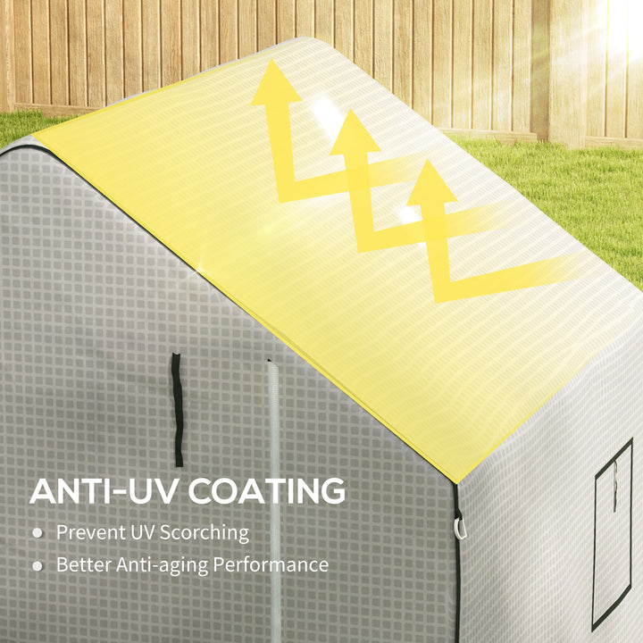 Greenhouse Cover Replacement Walk-in PE Hot House Cover with Roll-up D