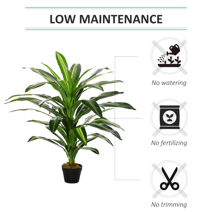 Artificial Plant in Pot, Fake Plant for Home Indoor Decor, 110cm, Green